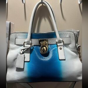 Micheal Kors White and Blue Handbag